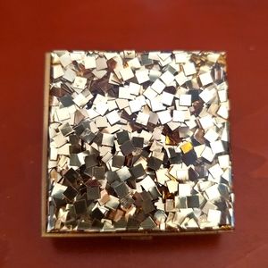 Gold Confetti Lucite Compact Small